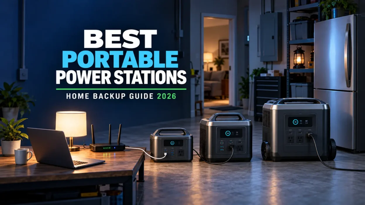 Portable power stations in different sizes providing essential home backup power