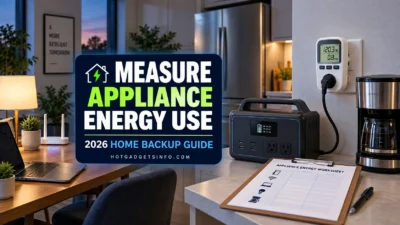 Measuring appliance energy use with a plug-in meter and smart plug before sizing a home backup battery