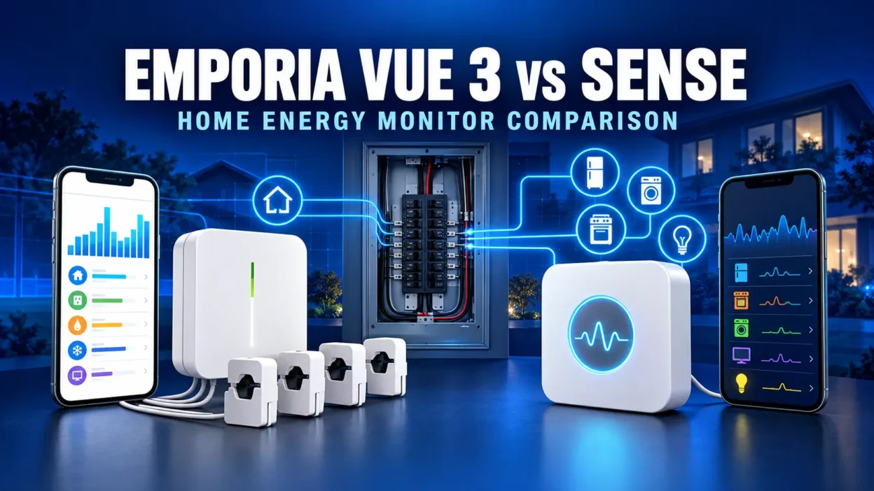 Emporia Vue 3 circuit monitoring compared with Sense appliance detection